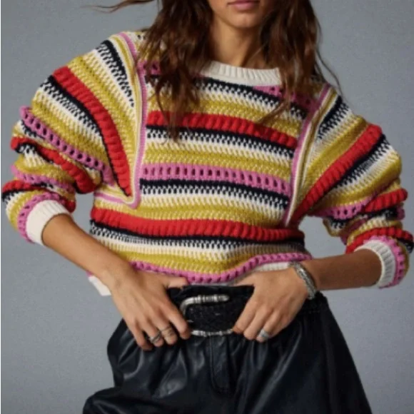 Ba&sh ~ Romy Reversible Cardigan- Multicolour - Picture 15 of 17